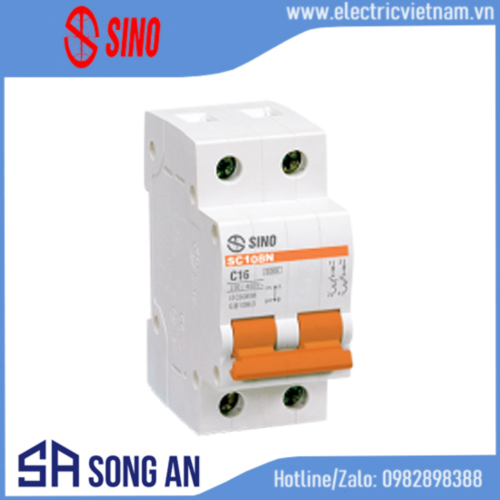 Aptomat MCB SC108N 2P 415V Icu=10kA