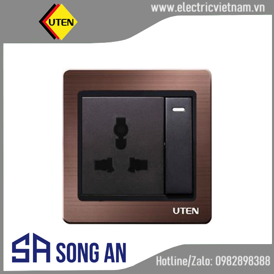 Bộ công tắc đơn 1 chiều và ổ cắm đơn 3 chấu