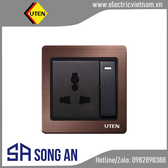 Bộ công tắc đơn 2 chiều và ổ cắm đơn 3 chấu