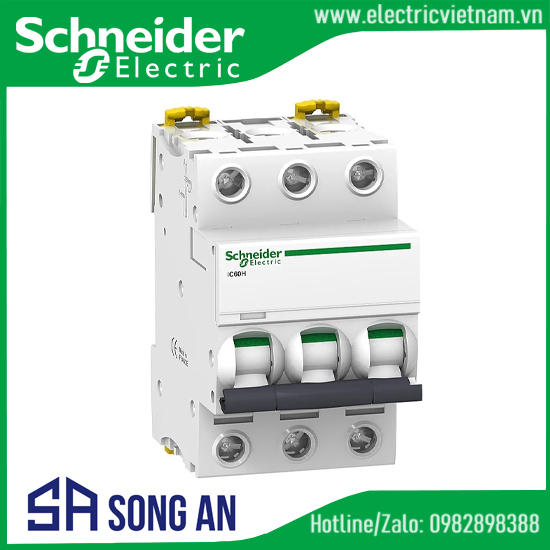 MCB iC60H MCB 3P 10kA 400V C curve