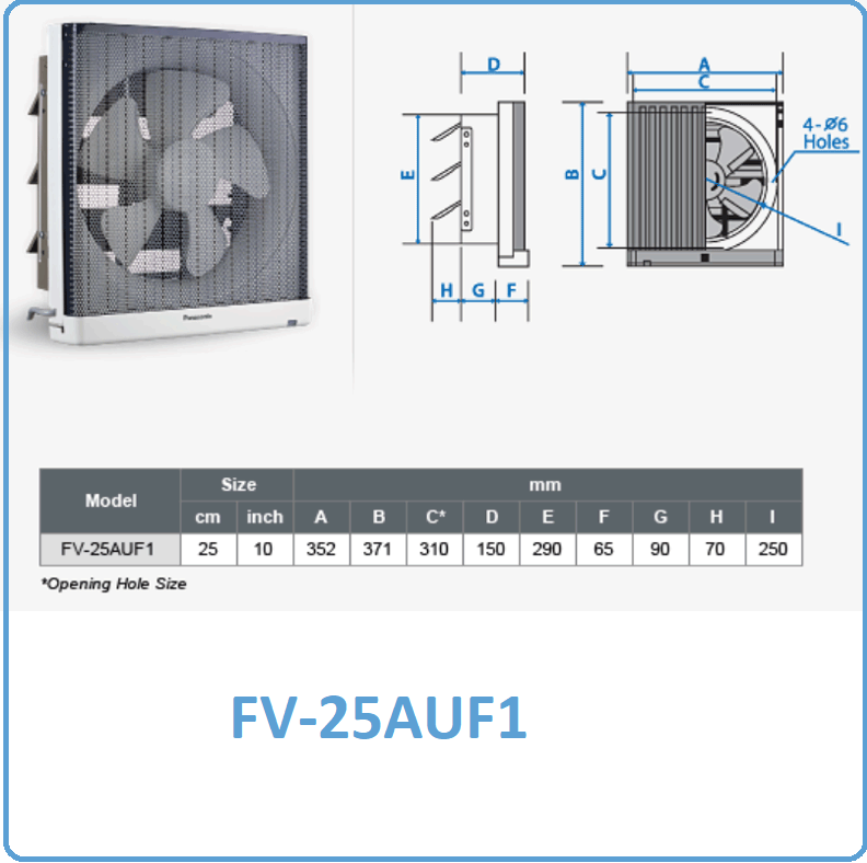 Âm tường riêng cho nhà bếp FV-25AUF1
