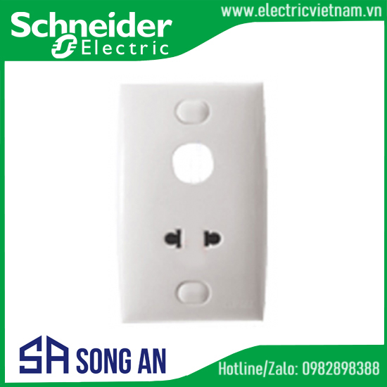 Bộ ổ cắm đơn 2 chấu 16A và 1 lỗ trống