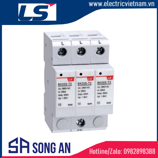 Thiết bị chống sét SPD BKS-T2 3P 385V