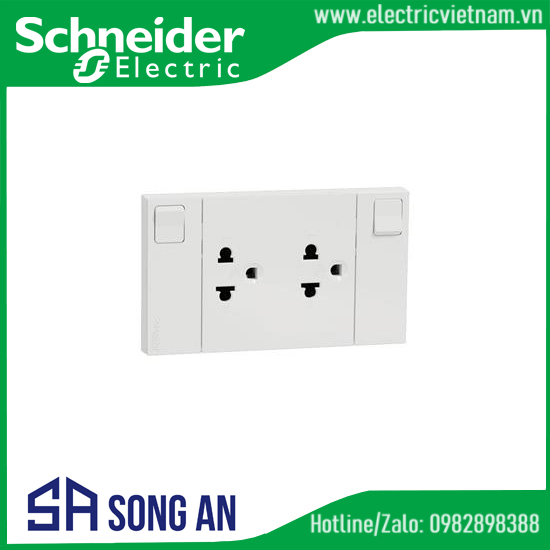 Bộ ổ cắm đôi 3 chấu 16A có công tắc