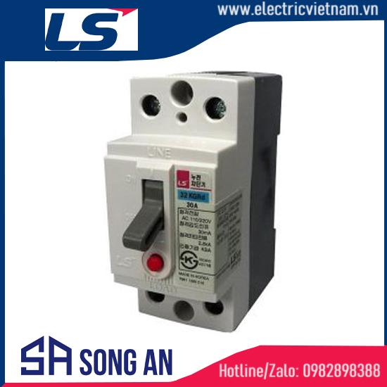 Aptomat ELCB 2P 32KGRd Icu 2,5KA