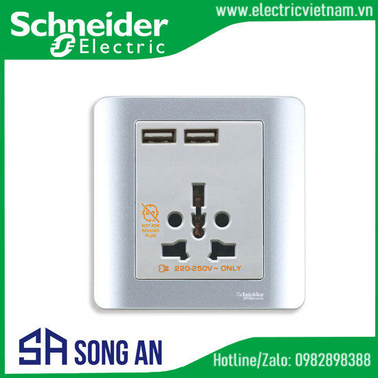 Bộ ổ cắm đa năng và sạc USB đôi