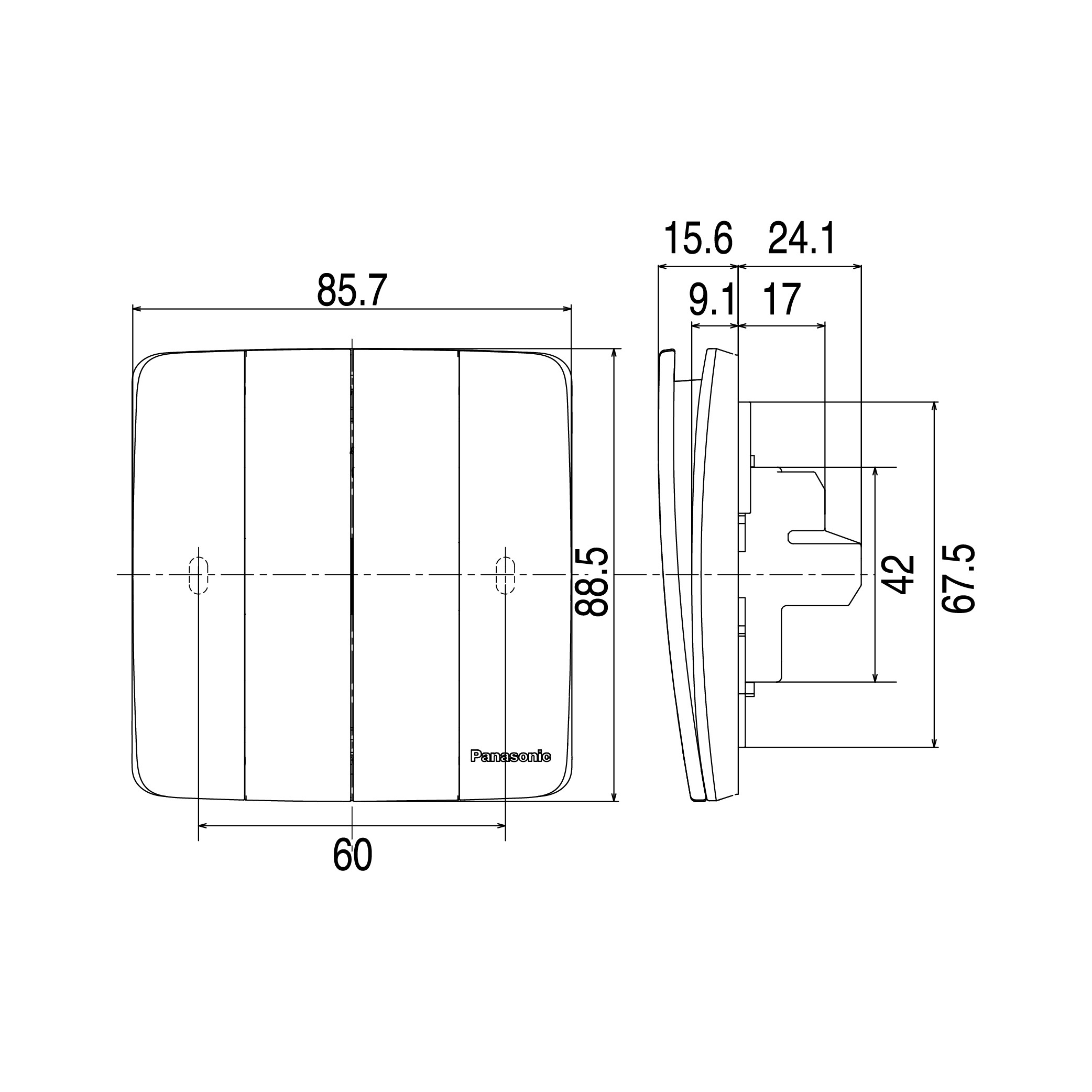 Bộ 4 công tắc C 2 chiều