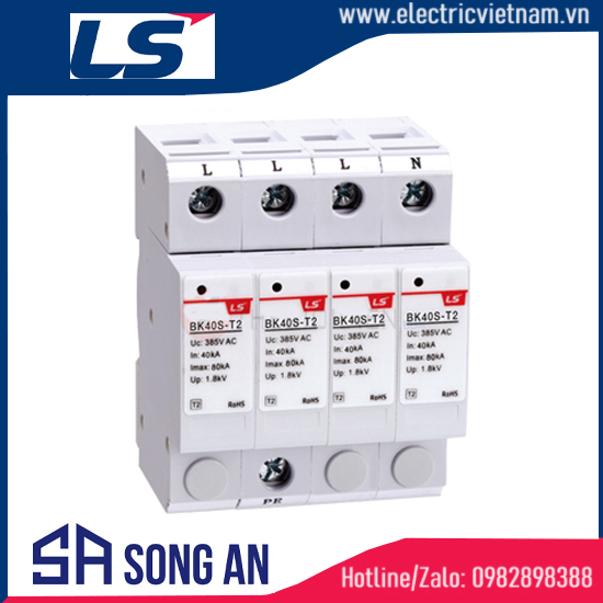 Thiết bị chống sét SPD BKS-T2 4P 385V