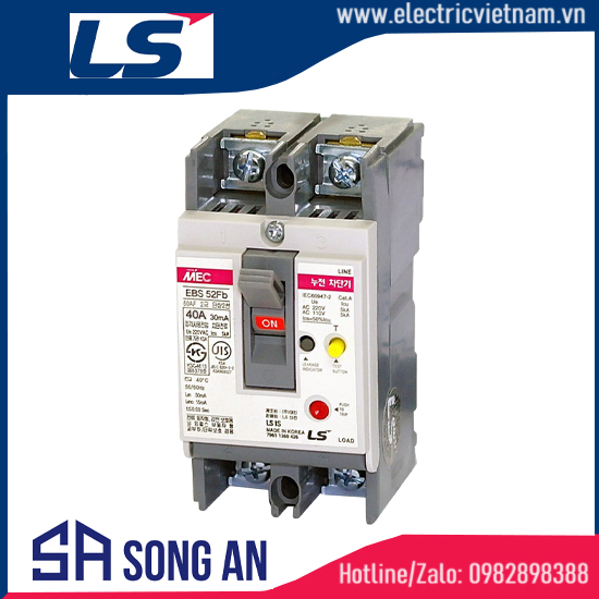 Aptomat ELCB 2P EBS52Fb Icu 5KA