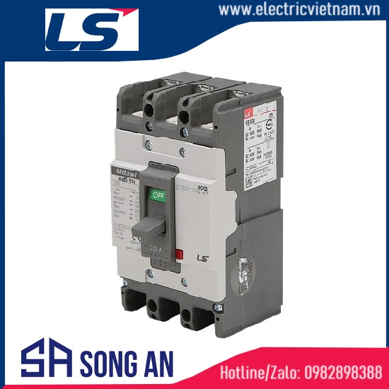 Aptomat MCCB 3P ABS53c Icu 22KA