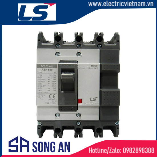 Aptomat MCCB 4P ABN54c Icu 18KA