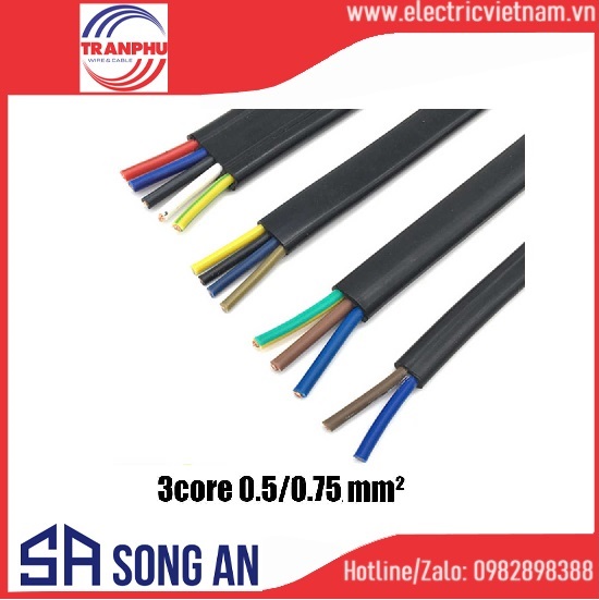 Dây dẫn điện dạng dẹt VCm-D Cu/PVC/PVC