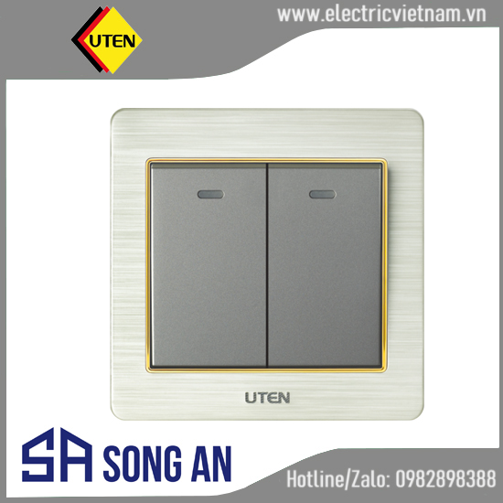 Công tắc đôi 1 chiều Uten V6.0