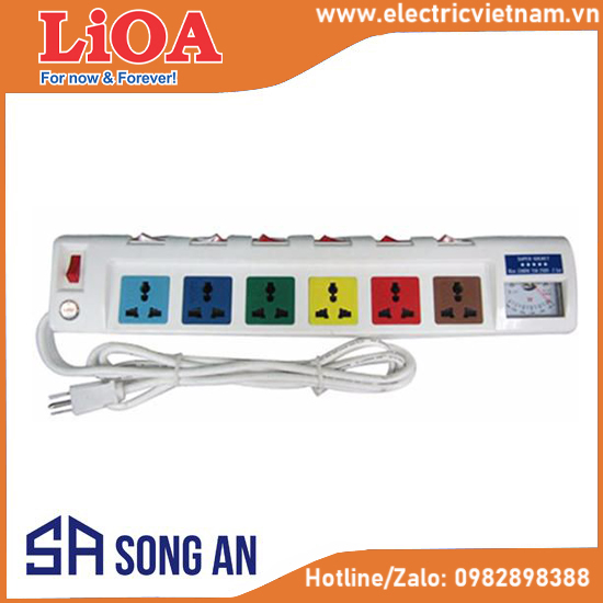 Ổ cắm 6 -công suất lớn dành cho TB Hi-end, phòng thí nghiệm ,có đồng hồ điện áp.