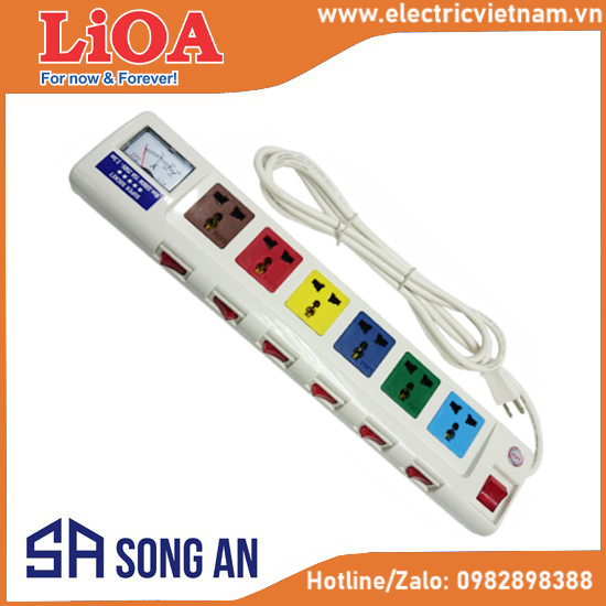 Ổ cắm 6 -công suất lớn dành cho TB Hi-end, phòng thí nghiệm ,có đồng hồ điện áp.