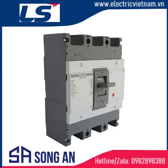 Aptomat MCCB 3P ABN803c Icu 45KA
