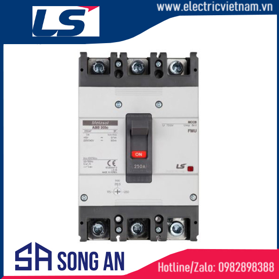 Aptomat MCCB 3P ABS203c FMU Icu 37KA