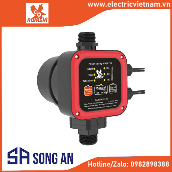 Rơ le điện tử đóng ngắt bơm AWASHI AST-22