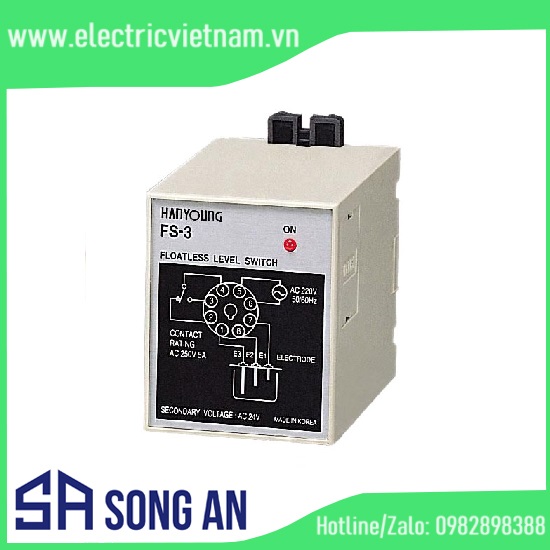 Rơ le mức nước 220VAC + Đế
