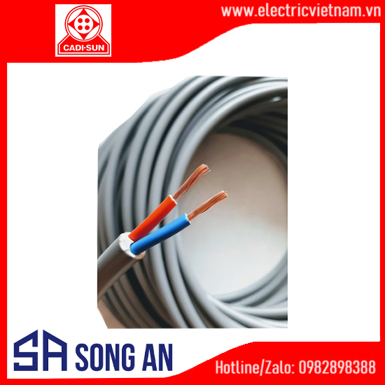 Dây tròn đặc 2 ruột Cu/PVC/PVC