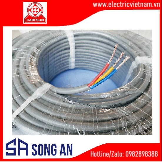 Dây tròn đặc 3 ruột Cu/PVC/PVC