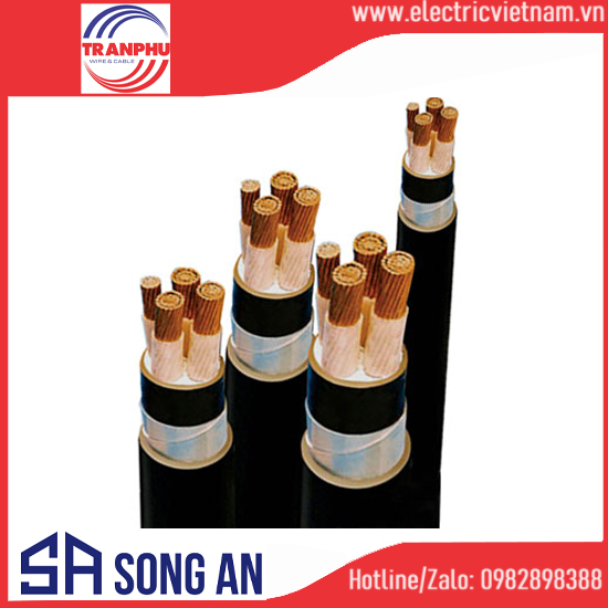 Cáp treo 4 lõi Cu/XLPE/PVC 0,6-1KV 150-300mm2