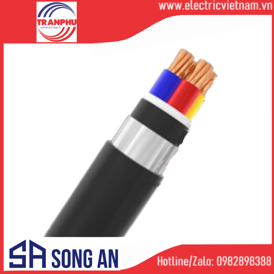 Cáp ngầm 3 lõi Cu/XLPE/PVC/DSTA/PVC 35-95mm2