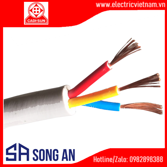 Dây tròn đặc 3 ruột Cu/PVC/PVC