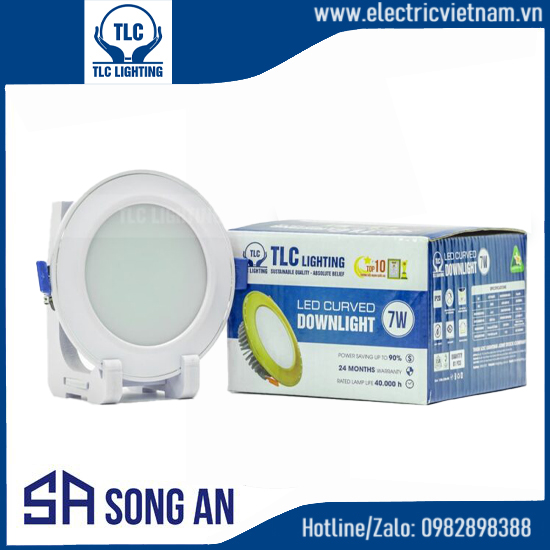 Mặt cong 12W viền trắng- Đơn sắc
