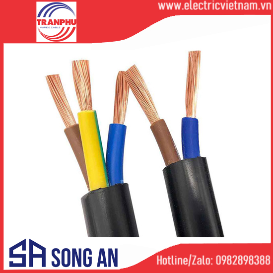 Dây dẫn điện 3 lõi dạng tròn VCm-T Cu/PVC/PVC