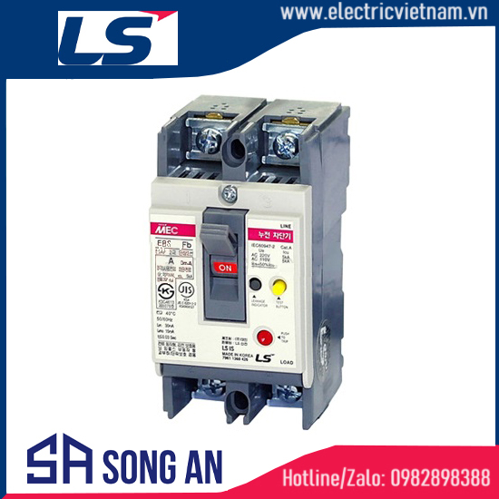 Aptomat ELCB 2P EBE102Fb Icu 5KA