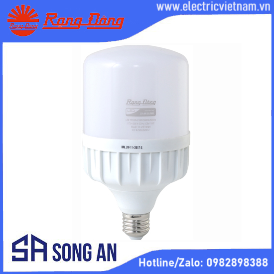 LED Búp trụ Nhôm nhựa TR100N1/30W.H