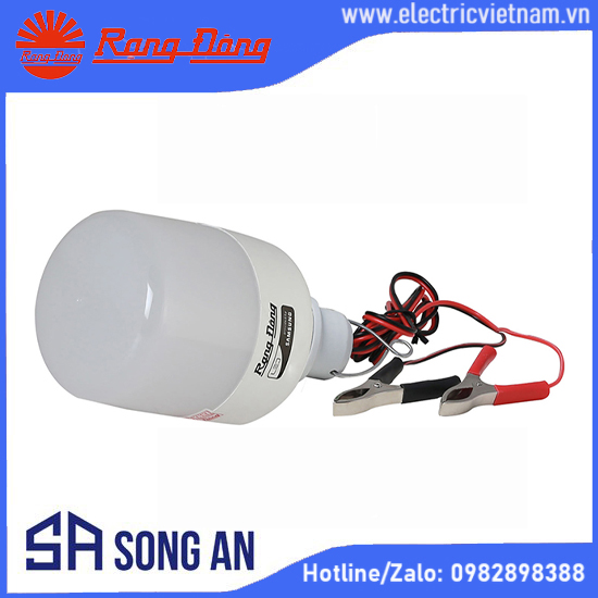 LED Búp 12-24 VDC dùng ắc quy kẹp 12W