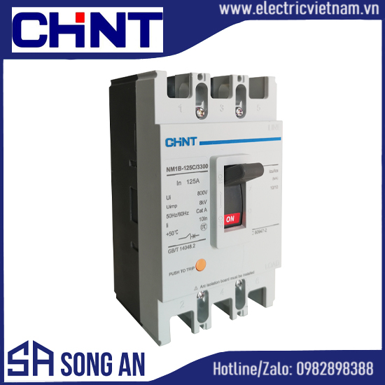 MCCB NM1-125C-3P, Icu 20kA, Idm( 25,32,40,50,63,80A)