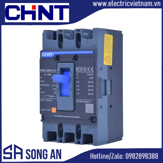 Aptomat MCCB NXM 125S- 3P Icu=25kA (Idm=25-125A)