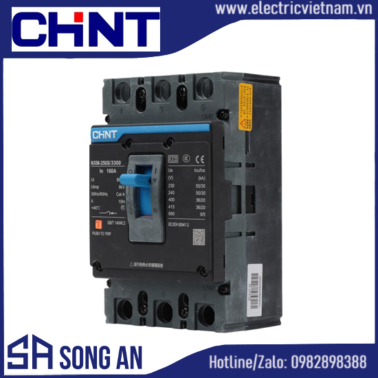 Aptomat MCCB NXM250S- 3P Icu=35kA; Idm (160A, 200A. 250A)