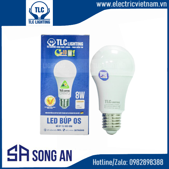 Đèn LED Búp OS TLC-BOS-08W