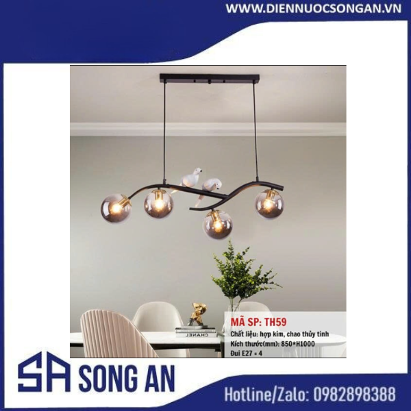 Đèn thả bàn ăn con chim
