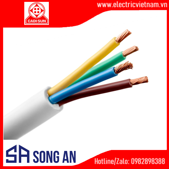 Dây tròn đặc 4 ruột Cu/PVC/PVC
