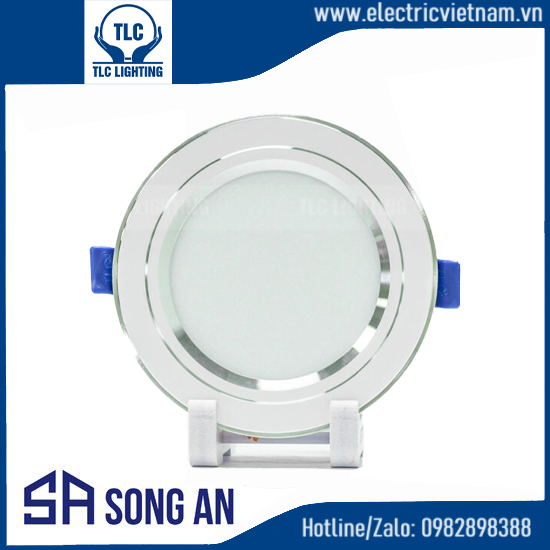LED Downlight TOS 9W viền bạc – Ba màu