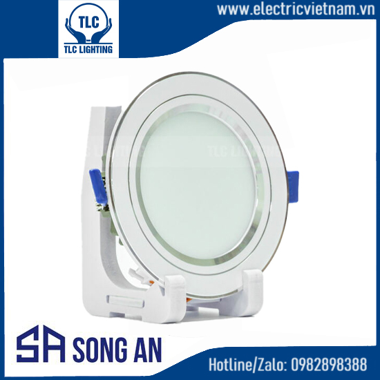 LED Downlight TOS 9W viền bạc – Đơn sắc