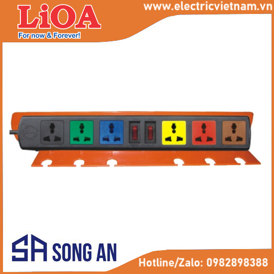 Loại ổ 6 đa năng có đỡ đầu phích dây nguồn