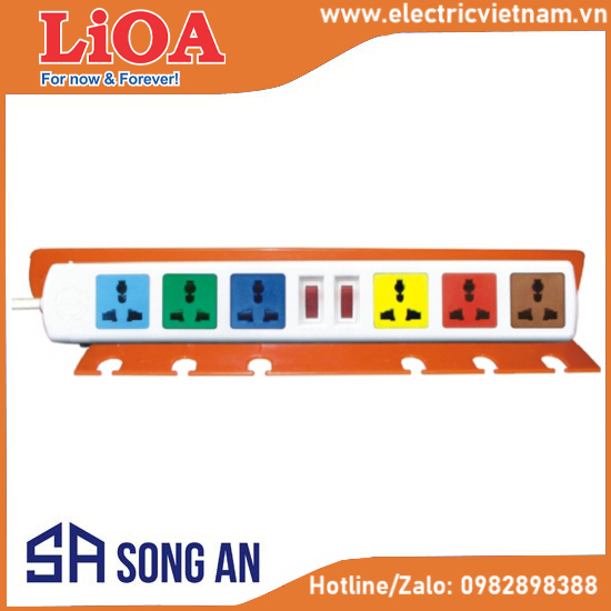 Loại ổ 6 đa năng có đỡ đầu phích dây nguồn