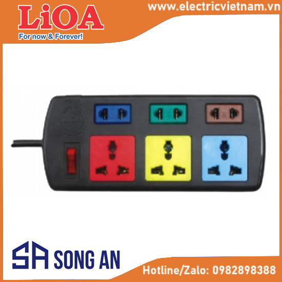 Loại đa năng kết hợp 6 ổ, 2200W-10A-250V