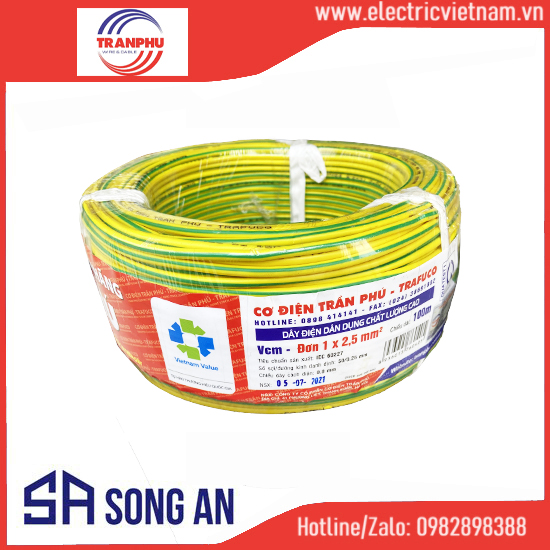 Dây dẫn điện đơn Cu/PVC