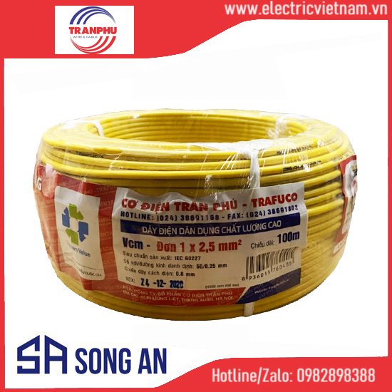 Dây dẫn điện đơn Cu/PVC