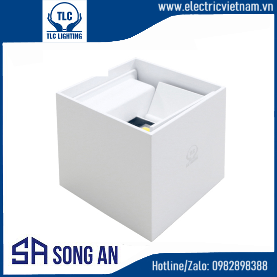 Đèn LED tường hình vuông vỏ trắng 6W