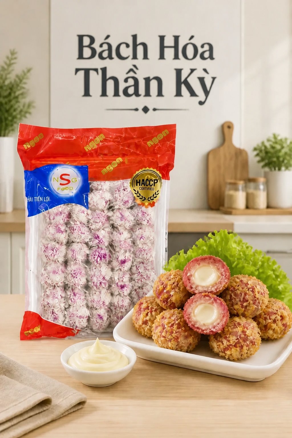 Viên Hải Sản Khoai Môn ONGON - 500gr (35viên)