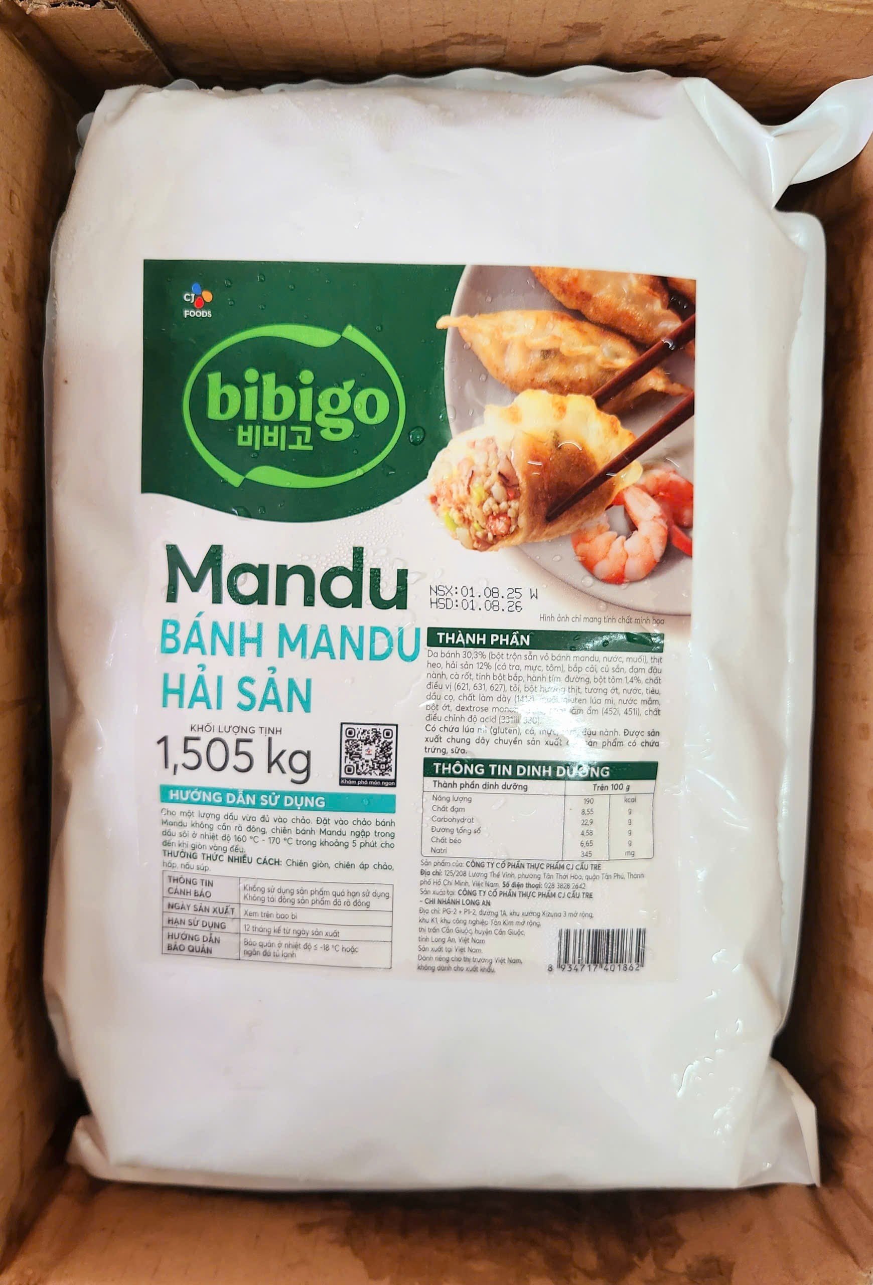 Mandu Hải Sản - 1,5KG (42cái)