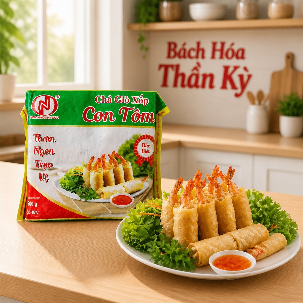 Chả Giò XỐP Con Tôm - 500gr (20cuốn)